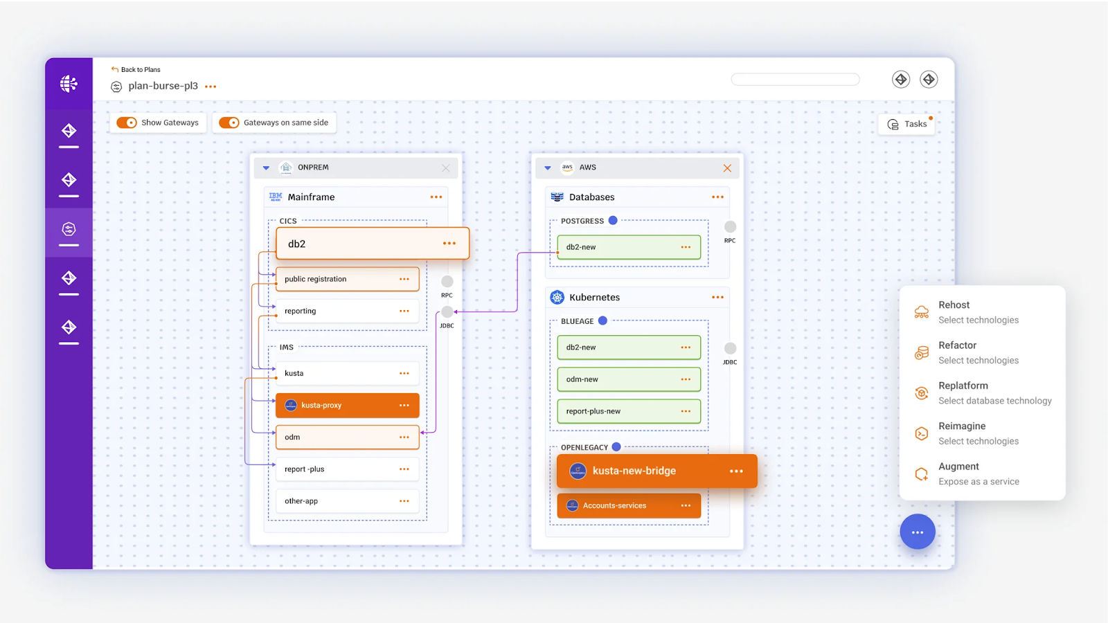 A screenshot of OpenLegacy’s AI-powered Modernization Planner
