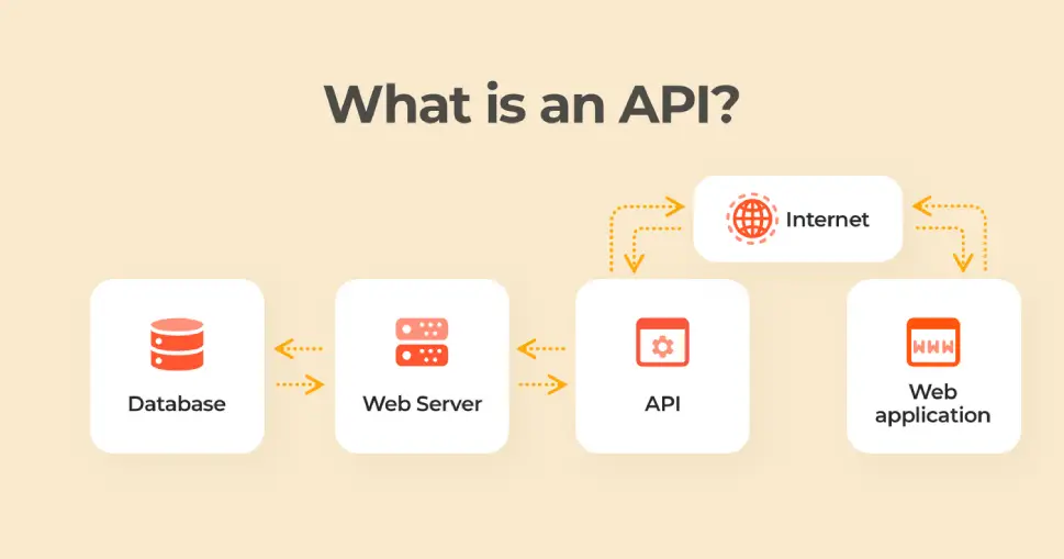A graphic explaining what an API is.